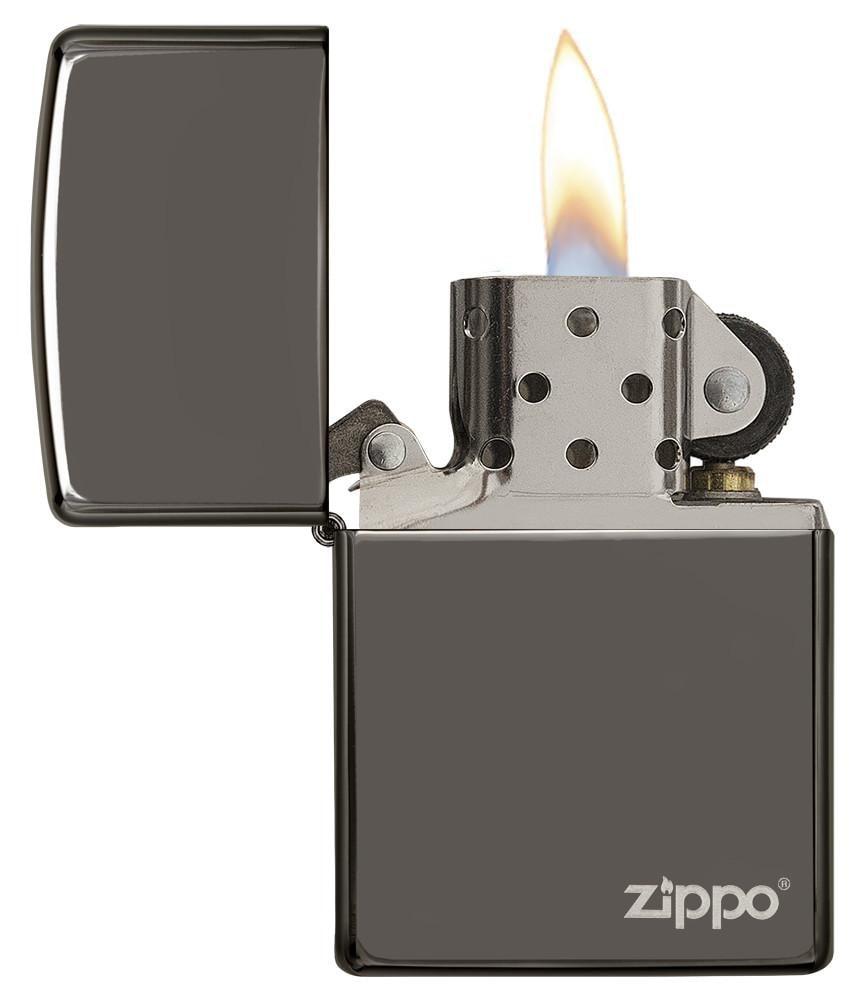 Zippo Black Ice Pocket Lighter with Zippo Logo Zippo
